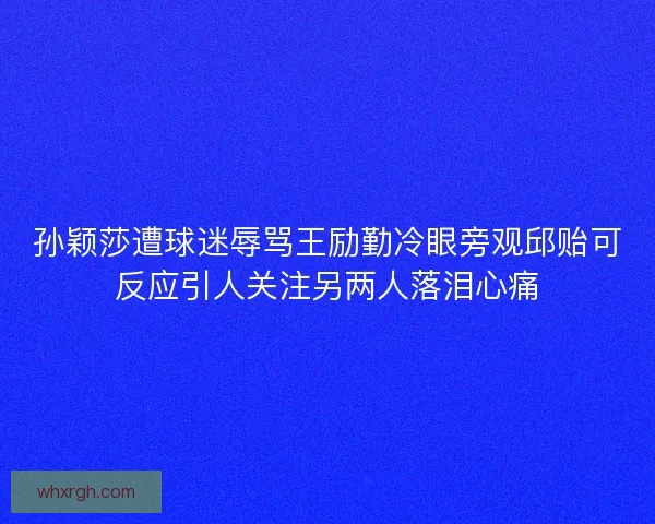 孙颖莎遭球迷辱骂王励勤冷眼旁观邱贻可反应引人关注另两人落泪心痛